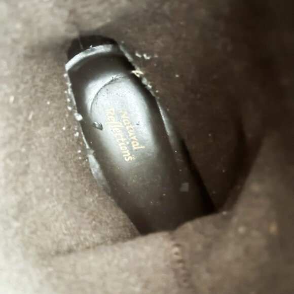 Vintage Natural  Reflections Nubuck Suede Brown Western Mid Calf Boots 7.5 - Picture 2 of 10